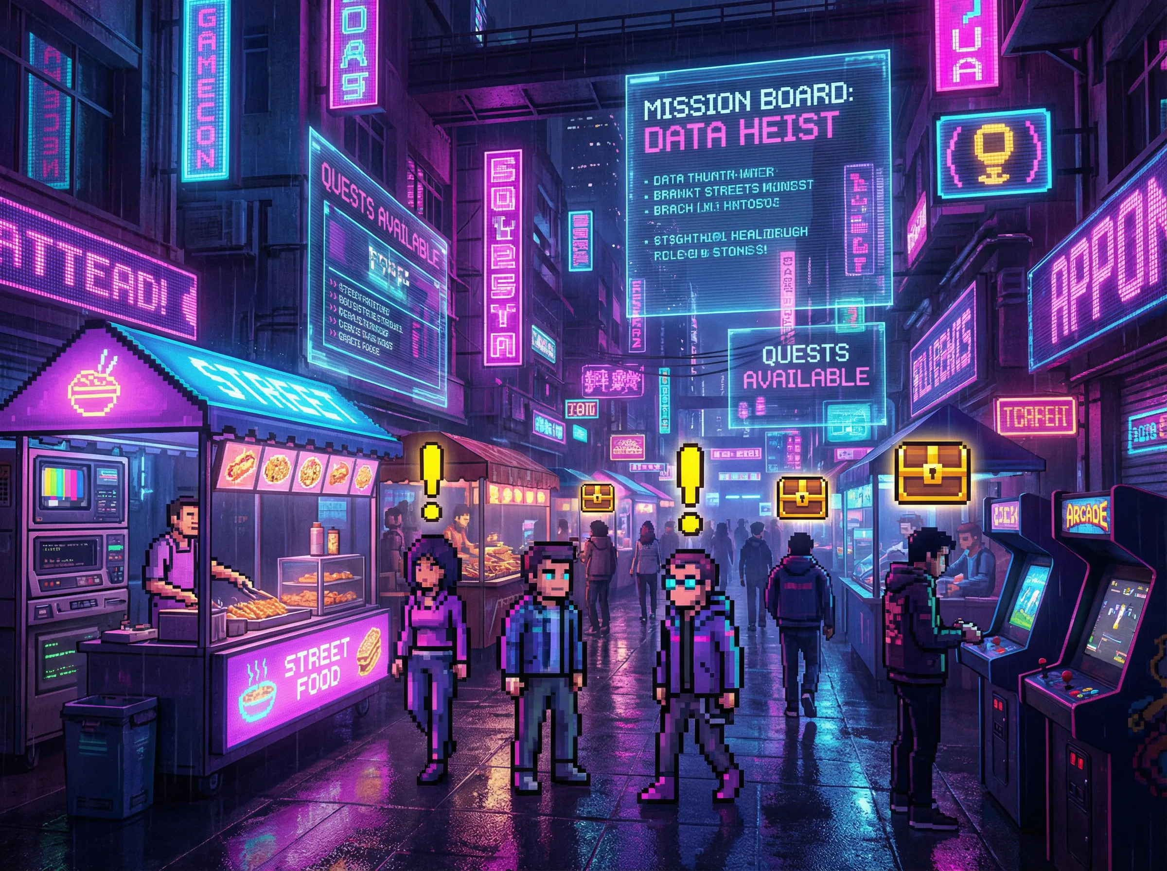 老虎机游戏 复古街机不夜城活动广场 - 赛博集市